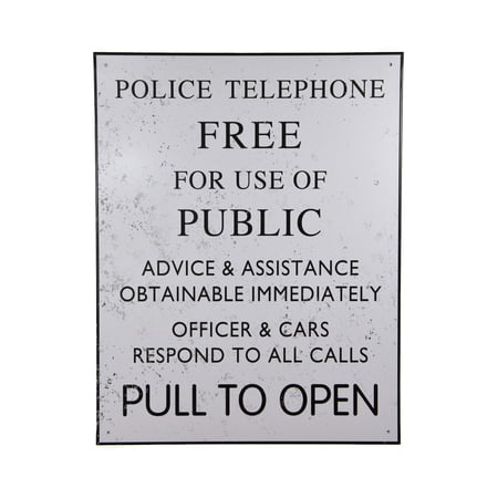 Doctor Who Tardis Police Tin Sign