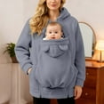 thumbnail image 5 of mgoYE Women's Zip Up 3 in 1 Maternity Ba’by Wearing Hoodie Sweatshirt Jacket(Dark Gray,S), 5 of 7