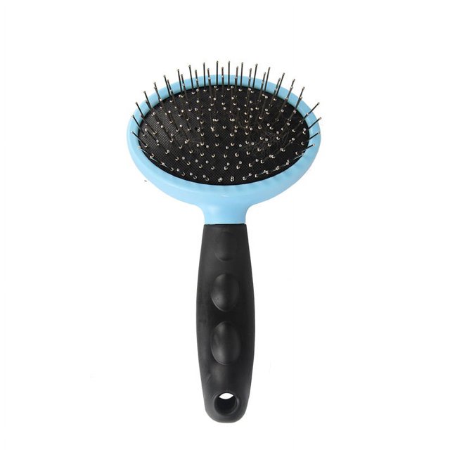 Cepillo para perros Cepillo y peine para gatos, profesional, desenredante, agarre y cuidado natural del pelaje para perros y gatos de pelo largo y corto-Azul ER