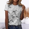 thumbnail image 2 of IROINNID Womens Summer Casual Printed Round Neck Fashion T-Shirt, 2 of 4