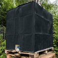 thumbnail image 5 of Funda para contenedor IBC de alta calidad, parasol para exteriores que bloquea los rayos dañinos para la protección del agua de barriles de lluvia de 1000 l, funda protectora impermeable negra,, 5 of 5