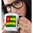thumbnail image 2 of 3drose, Photo of Togo Flag Button, 11oz Two-tone Black Mug, 2 of 6