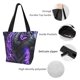 thumbnail image 4 of Balery Purple Plant White Tiger Bolsa de Hombro con Diseño, Bolsa Grande y Duradera, Bolsa Versátil para Compras, 4 of 6