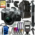 thumbnail image 1 of Olympus OM-D E-M5 Mark III Mirrorless Camera with 12-45mm Lens (Silver) with Advanced Accessory Bundle: SanDisk 128GB Extreme SDXC, Universal Speedlite & Much More (31pc Bundle), 1 of 10