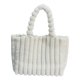 thumbnail image 5 of Bolso de mano para mujer, de felpa, moderno, ligero, informal, de invierno, con asa, grande Blanco, 5 of 9