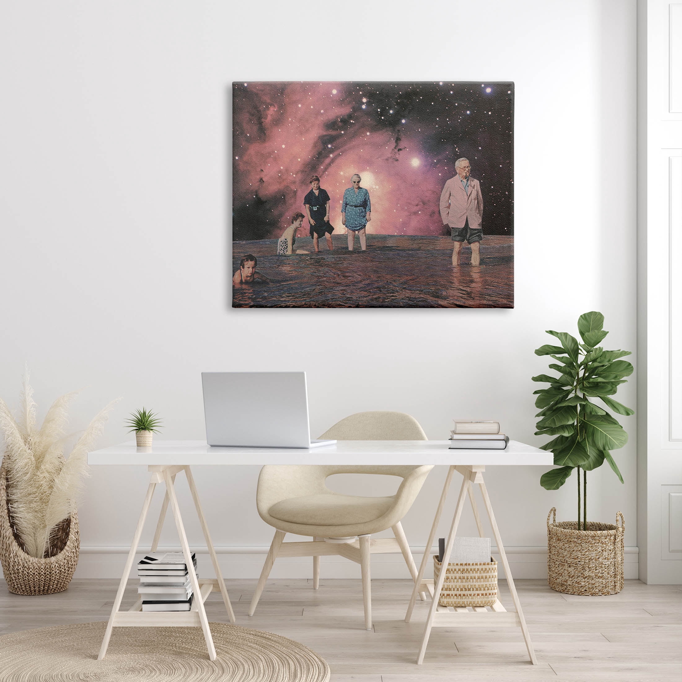 Stupell Industries Surreal Family Vivid Galaxy Planet Graphic Art Gallery Wrapped Canvas Print Wall Art, Design by Matheus Lopes Castro