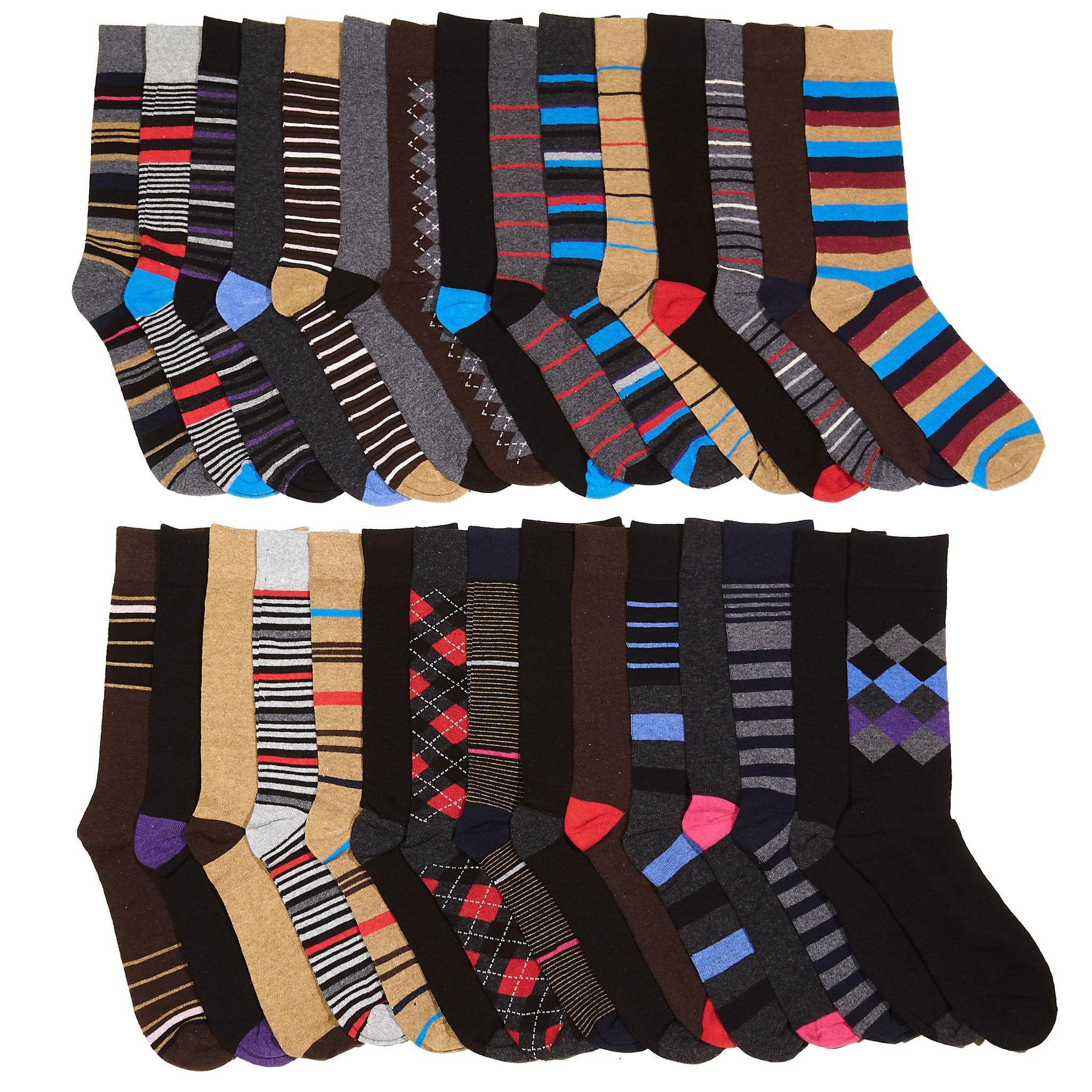  John Weitz Men's Dress Crew Trouser Socks - 30 Pack Pattern and  Formal Fashion Assortment Pattern 3 : Clothing, Shoes & Jewelry