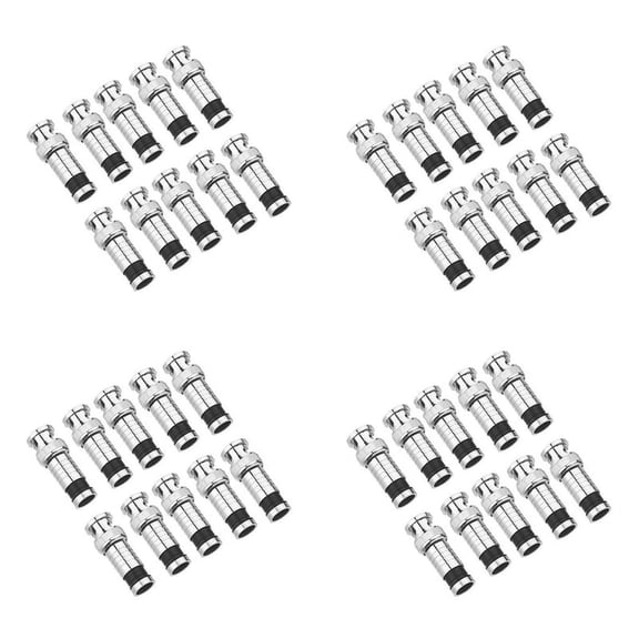 40 Pcs BNC Compression Connector for Coax RG59 Cable CCTV Cameras