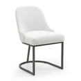 thumbnail image 4 of Glamour Home Ana 19.5" Modern Velvet Arm Dining Chairs with Metal Legs in Blue, 4 of 6