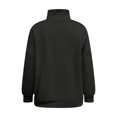 thumbnail image 5 of ManxiVoo Women's Long Sleeve Half Zip Pullover Sweatshirt Lightweight Loose Fit for Casual Daily Wear and Outdoor Activities L Size Black, 5 of 9
