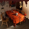 thumbnail image 2 of Rectangle Halloween Tablecloth - Haunted House Decorative Holiday Table Cloth, Waterproof and Washable Fabric Table Cover for Party Kitchen Dining Room Indoor, 60 x 102 Inch, 2 of 6