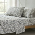 thumbnail image 2 of Lush Decor Lillian Block Print Cotton Sheet Set 4 Piece Set Queen Blue - Floral Sheets - Botanical Print - Blue Bed Sheets - Vintage Cottage Decor, 2 of 9