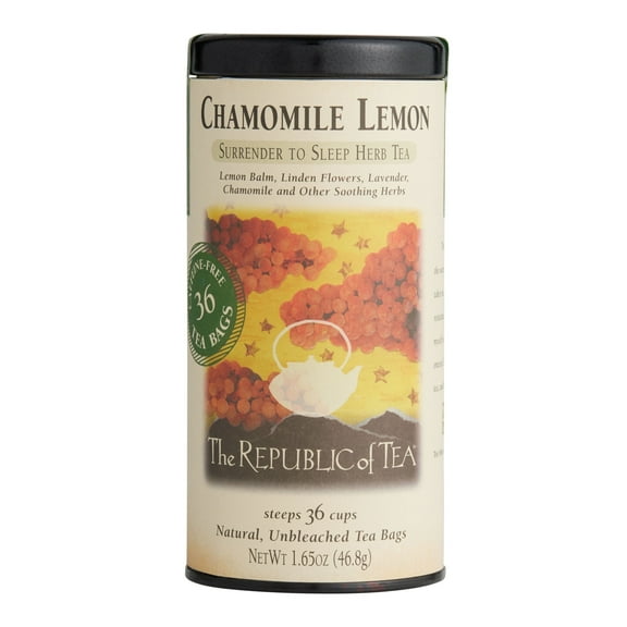 The Republic Of Tea Chamomile Lemon Herbal Tea 1.65 oz. Pack of 3
