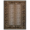 thumbnail image 1 of LA Rug 12-038 Black 5.3 x 7 ft. Rectangle Olympic Area Rug Tiger Bordered - Black, 1 of 1