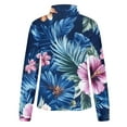 thumbnail image 5 of NuoCaiYun Women Shirts, Women'S Casual Fashion Hawaiian Print Single-Breasted Long-Sleeve Shirt with Lapel Collar, 5 of 6