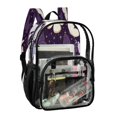 thumbnail image 2 of Large Clear PVC Backpack Heavy Duty See Through Backpack for Adults Work Travel, Butterfly Purple Printed 12L, 2 of 8
