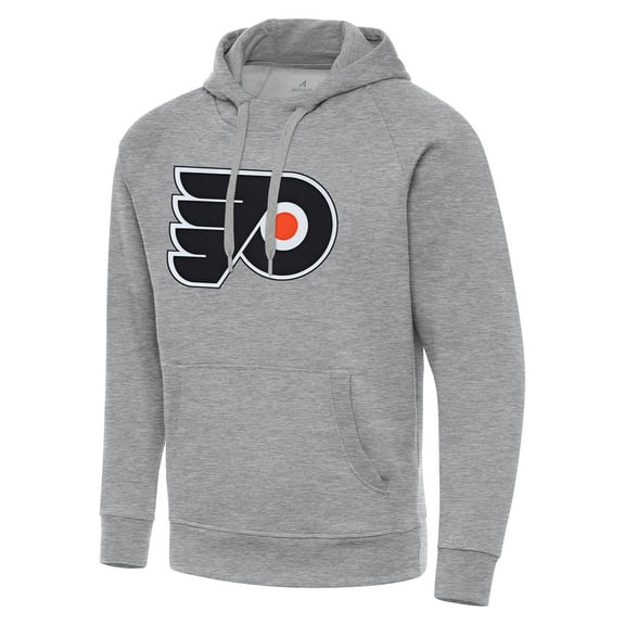 Men's Antigua Heather Gray Philadelphia Flyers Big & Tall Victory Pullover Hoodie