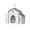 Church White, variant on Church Shaped Metal Solar Bird Feeder Decorative Hanging Wild Bird Feeder With LED Light Garden Bird For Finches Outdoor Backyard & Bird Lov