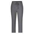 thumbnail image 4 of Dagugfen Summer Pants for Men High Waist Drawstring Side Button Lightweight Work Lounge Pants Pockets, 4 of 6