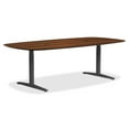 thumbnail image 4 of Lorell Knife Edge Walnut Rectangular Conference Tabletop Rectangle Top - 96" Table Top Width x 48" Table Top Depth x 1" Table Top Thickness - 1" Height x 94.50" Width x 47.25" Depth - Assembly Require, 4 of 4