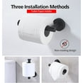 thumbnail image 3 of 1/2/4 Set of Toilet Paper Holder and Towel Ring, Sturdy Bathroom Hardware Set, Stainless Steel Hand Towel Holder and Towel Hanger with Hardware Pack, for Bathroom Kitchen, 3 of 8