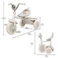 thumbnail image 3 of Ubravoo Baby Tricycle,Foldable Toddler Trike with Pedals PU Wheels Cool Lights,1-5 Years Old Girls Boys,White, 3 of 10