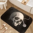 thumbnail image 3 of 1pc Skull Pattern Absorbent Non-Slip Bathroom Thickened Flannel Rug Decor,Soft,Quick Drying,Suitable For Indoor/outdoor Use,Bathrooms,Bedrooms,Kitchens,Terrace,Laundry Rooms,16"x24", 3 of 9