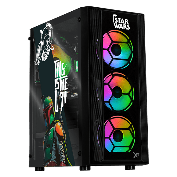 PC Gamer Xtreme PC Gaming AMD Radeon RX 9060 Ryzen 7 5700 32GB SSD 1TB Sistema Liquido WIFI Boba Comic gaming 1080p, estudios y multitarea