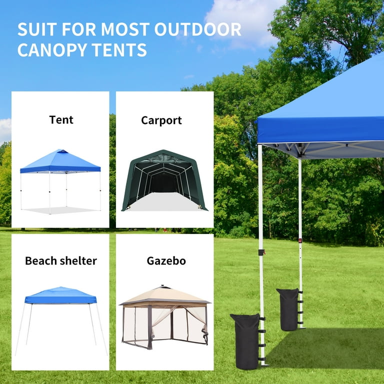 Canopy sand bags top