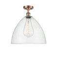 thumbnail image 4 of Innovations Lighting  Bristol Glass - 1 Light 16" Semi-Flush Mount Antique Copper/Seedy, 4 of 5