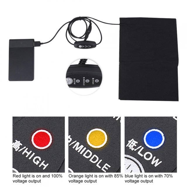Herwey USB Heating Pad, 5V Heating Pad,5V 2A Lightweight Electric USB Heating Heated Pad Accessory for Outdoor & Indoor