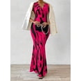 thumbnail image 5 of Women's Sleeveless Floral Print Maxi Dress,Bodycon with V-Neck, backless dress Casual Wear Spaghetti Strap Womenswear dress, 5 of 6