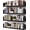 Black, variant on Wall Bookshelf, Set of 4, U Shaped Floating Bookshelf, Hanging Bookshelves for Wall, Wall Mounted Shelves for Living Room Bedroom Office (Black, 23.6 Inches, 4)