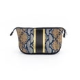 thumbnail image 1 of The Maria Neoprene Cosmetic Bag - Black & Gold Snakeskin, 1 of 1