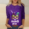 thumbnail image 2 of RXMEKW T-Shirt Décontracté pour Femmes avec Manches 3/4 et Col Rond, Haut Imprimé Coupe Ample pour Usage Quotidien et Maison, 2 of 5