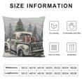 thumbnail image 5 of GOSMITH Christmas Tree Reindeer Truck Stripes Gray Throw Pillow Covers, Winter Holiday Cushion Case Decoration for Sofa Couch, 5 of 5