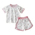 thumbnail image 4 of Hessimy Girl 2 Piece Outfits Toddler Girl Clothes Oversized Short Sleeve T Shirt Active Running Bike Short Sets,Running Style(White,6-12 Months), 4 of 4