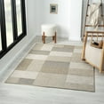 thumbnail image 2 of LR Home Pablo 5' x 7' Tan/Brown Checkered Durable Indoor/Outdoor Area Rug, 2 of 8