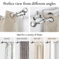 thumbnail image 4 of MERIVILLE 1" Double Curtain Rod Set, Adjustable 84-120 Inches, Ball Finials, Satin Nickel, 4 of 11