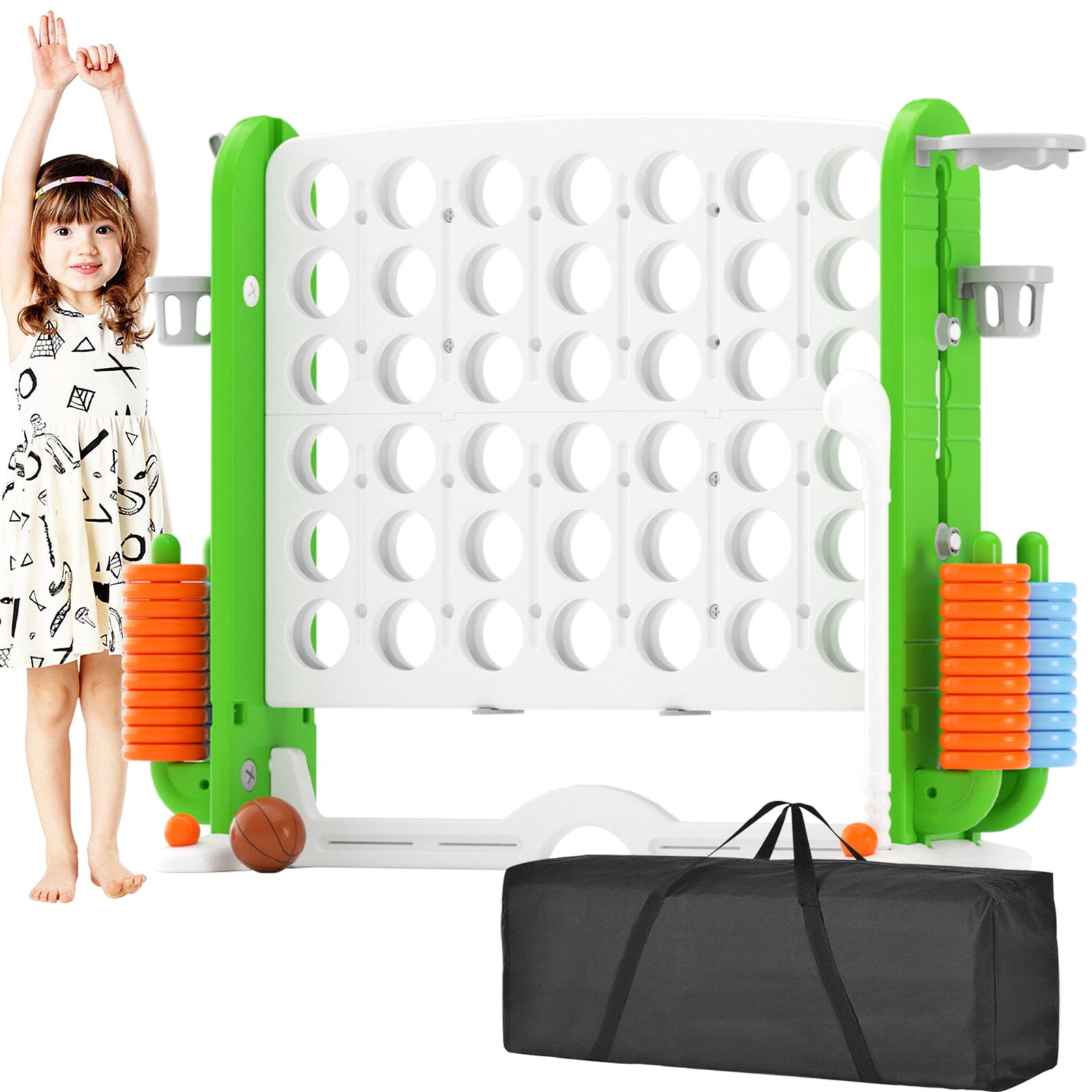 KORIMEFA Jumbo 4-to-Score Giant Game Set W/Storage Carrying Bag for Kids Adult Outdoor Holiday Party Family yard Game, Green
