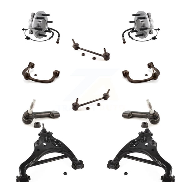 Transit Auto Front Bearing Lower Upper Control Arm Outer Tie Rod Link Kit (10Pc) for Car 2018 Ford F-150 Limited Platinum SSV XL XLT King Ranch Lariat with RWD Studs Face The Same Direction K7T-111120