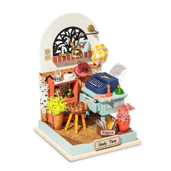 DIY Taste Life Kitchen Doll House with Furniture Children Adult Miniature Dollhouse Bubble Bath Wooden Kits Toy Gift DS