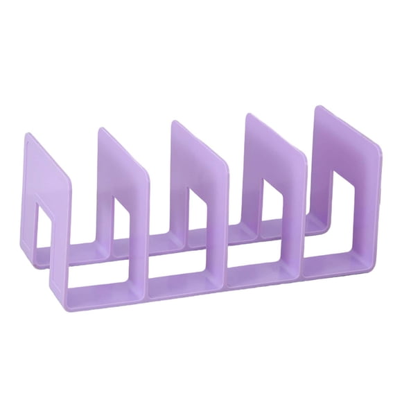 Sujetalibros De Acrílico Para Ahorrar Espacio, Soporte Para Libros, Estantería Para Encimera, Sala De Estudio, Color Morado
