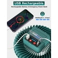 thumbnail image 4 of Portable Camping Fan with LED Lantern, USB Rechargeable Waterproof Tent Fan with Hanging Hook Magnet Survival Kits for Indoor Outdoor Hiking Car Office Desk Outdoor Emergency Power Outage, 4 of 7