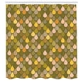 thumbnail image 3 of Ambesonne Geometric Shower Curtain, Raindrops Doodle Style, 69"Wx70"L, Orange Ecru, 3 of 3
