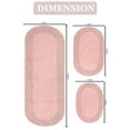thumbnail image 3 of Home Weavers Double Ruffle Collection 100% Cotton Bathroom Rugs Set, Washable Rug, Soft and Absorbent bath Rug, Kitchen Mat, Bath Mat Set, Bath Floor Mat Non Slip, 3 Piece Set with Runner, Pink Rug, 3 of 7