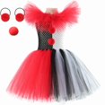 thumbnail image 3 of Disfraz de payaso asesino aterrador para niñas, vestido con tutú de Joker para Halloween, disfraz de payaso aterrador, vestido de fiesta de carnaval elegante para niños, 3 of 5