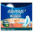 thumbnail image 2 of Always Ultra Thin Advanced Overnight Pads 76 Count, 2 of 2