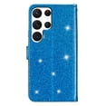 thumbnail image 6 of Allytechgroup Compatible with Samsung Galaxy S23 Ultra Case with Credit Card Slot, Slim Fit Flip Wallet Case with Lanyard Kickstand Shockproof Protective Back Cover for Women Girls, Blue, 6 of 6