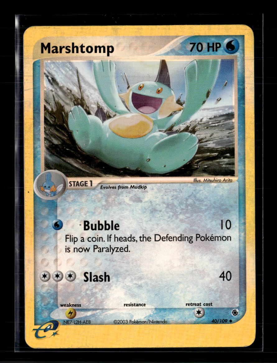 2003 EX Ruby & Sapphire Marshtomp Reverse Holo Uncommon #40/109